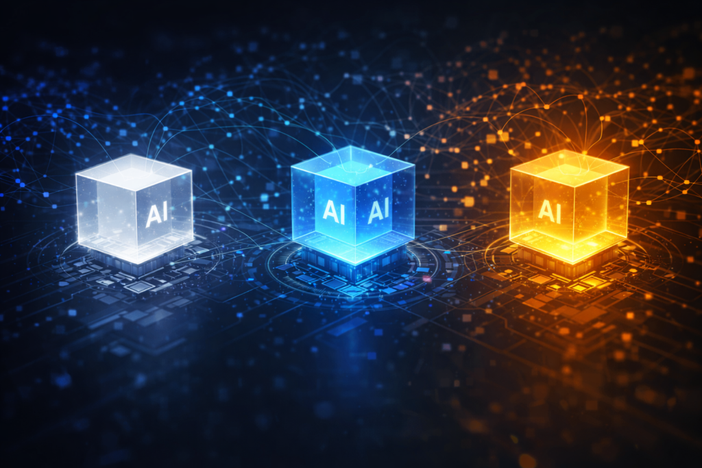 生成AIの仕組みと役割を視覚化したイメージ図