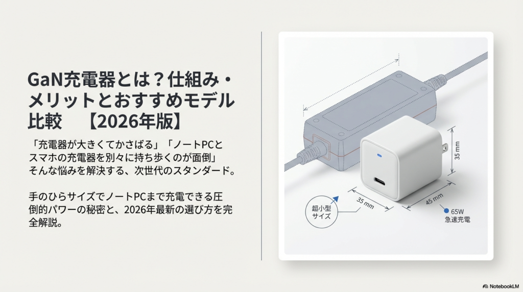 GaN充電器の仕組みとおすすめモデルを比較解説する2026年版ガイド