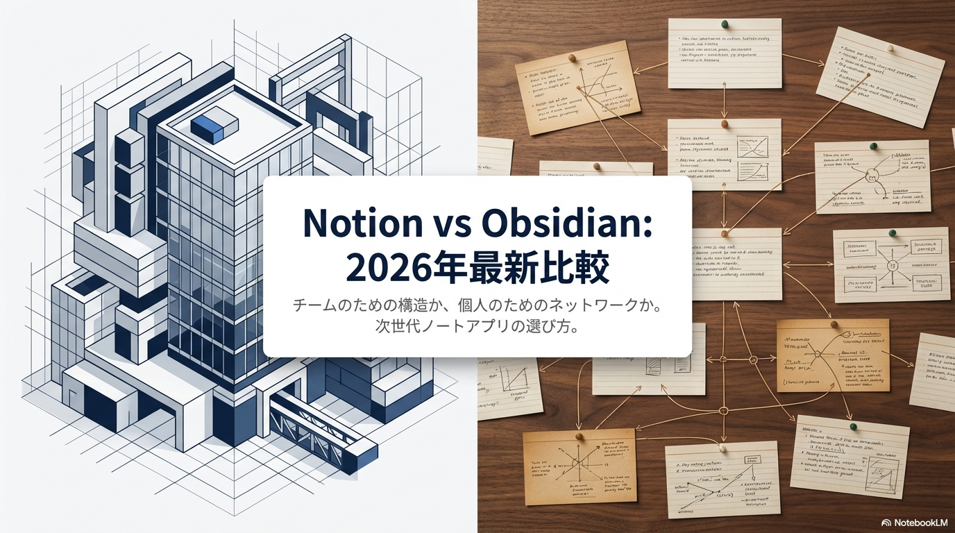 NotionとObsidianの違いを2026年最新情報で徹底比較するガイド
