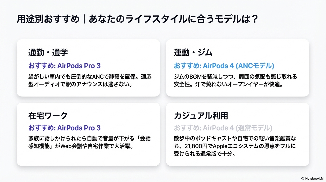 AirPods用途別おすすめガイド