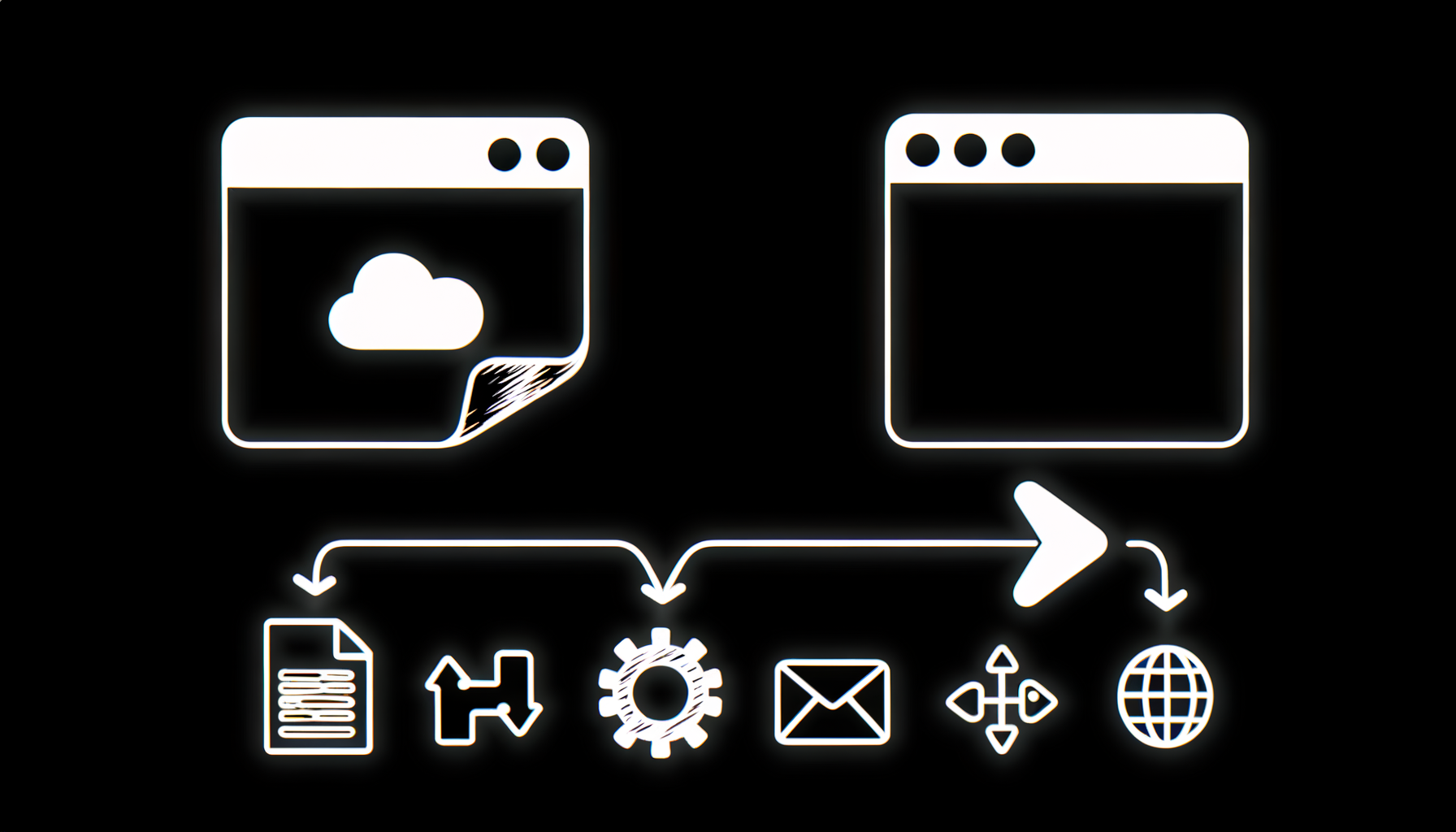 ChatGPTとClaude Codeの違いを示す図解。ブラウザからターミナルへの進化を表現