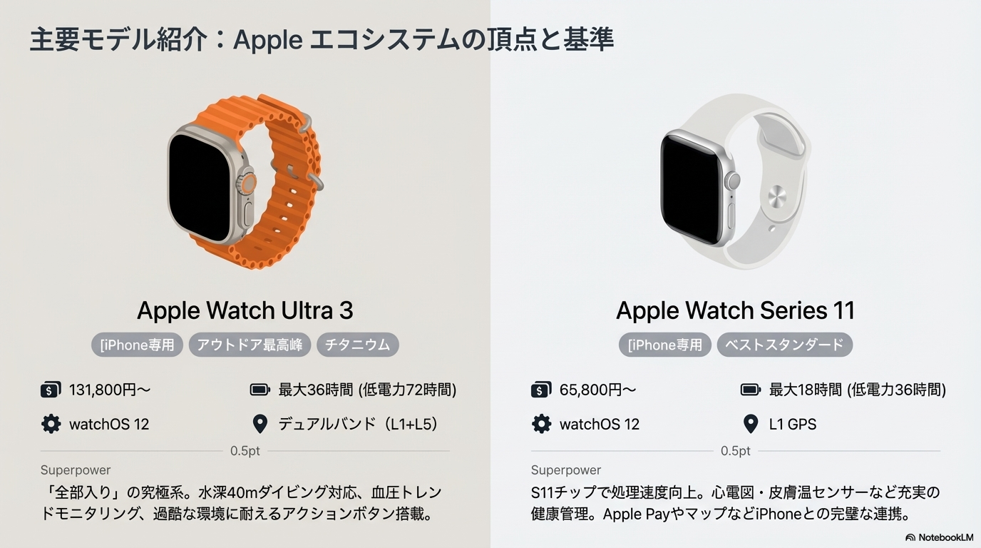 2026年おすすめスマートウォッチ主要8モデルの紹介