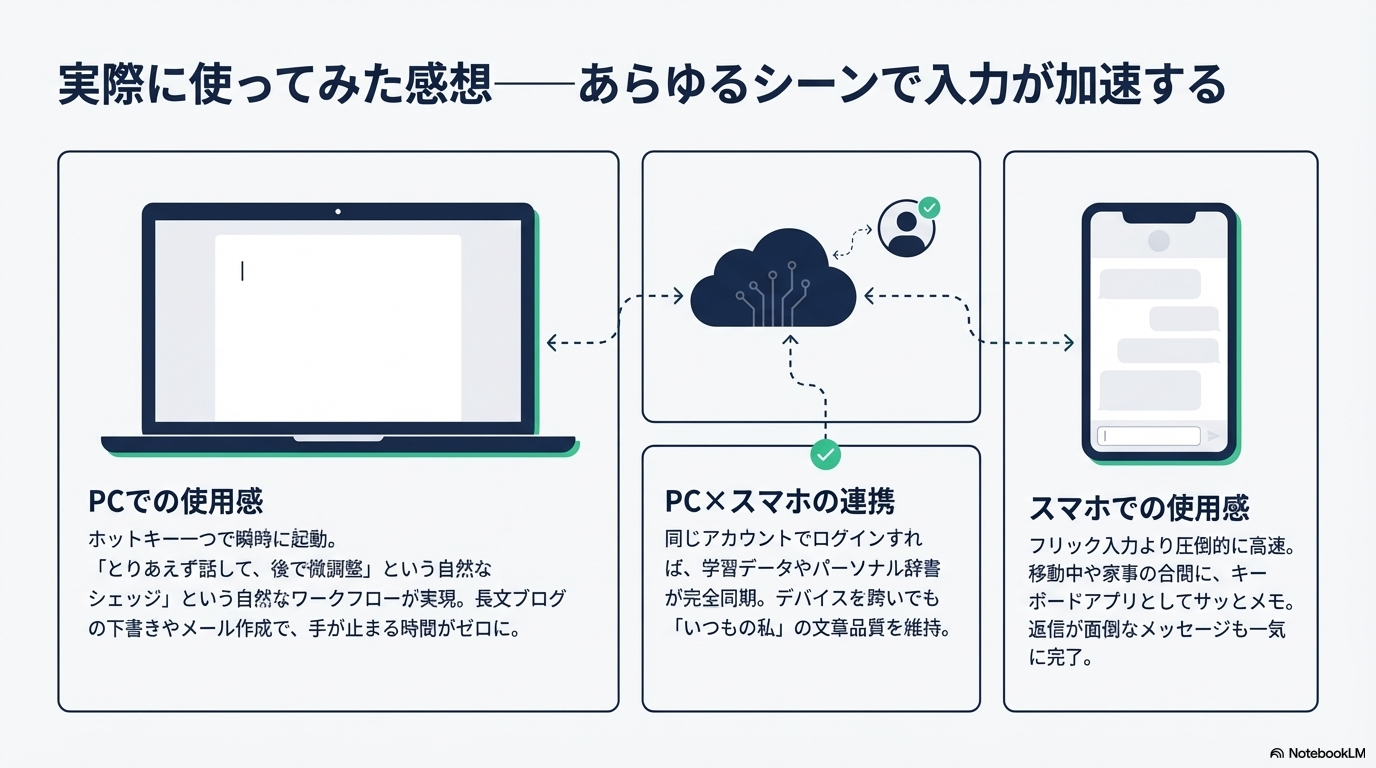 TypelessのPCとスマホでの使用感レビュー