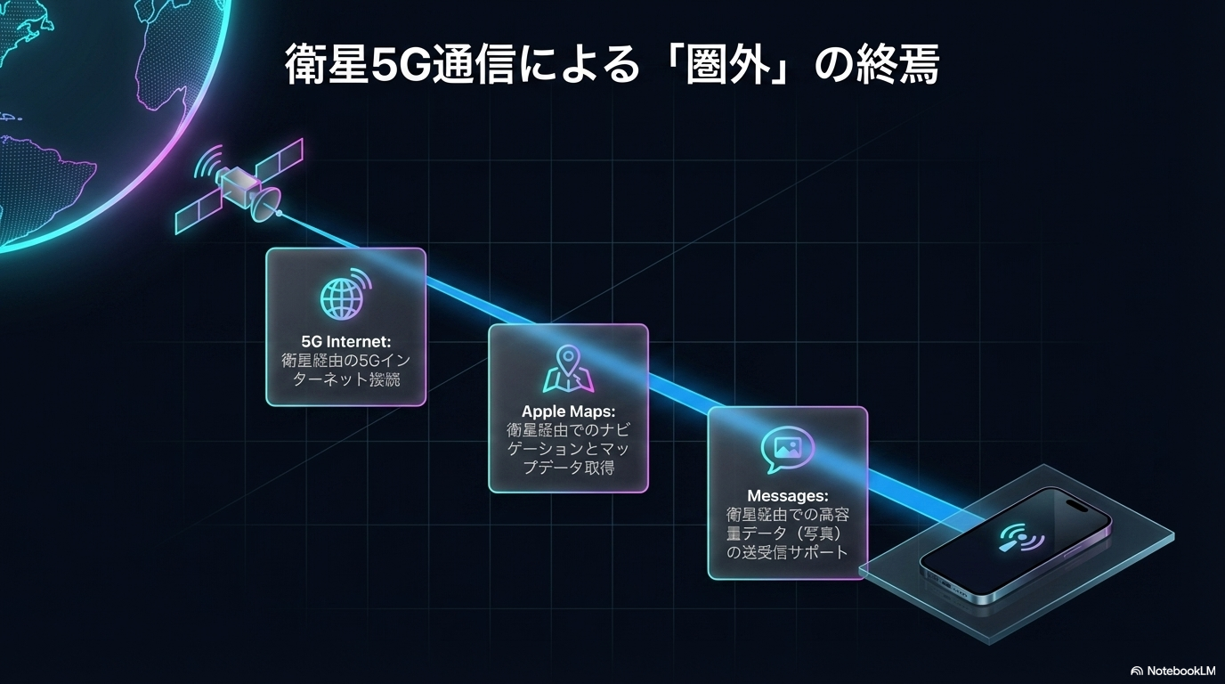 iOS 27 衛星5G通信 拡張