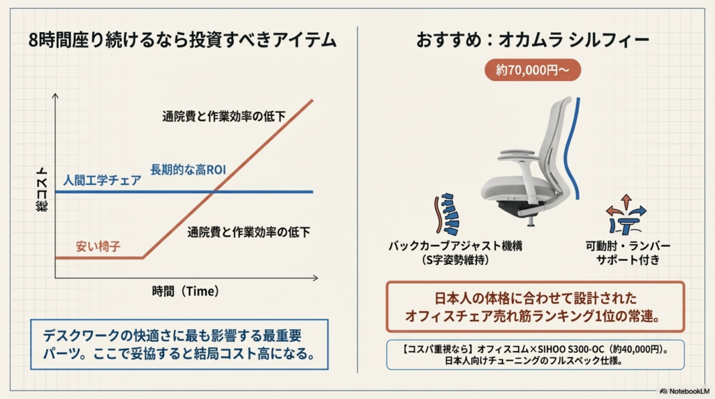 チェア|8時間座り続けるなら投資すべきアイテム - 在宅ワークデスク環境構築ガイド2026春|生産性が上がるアイテムまとめ
