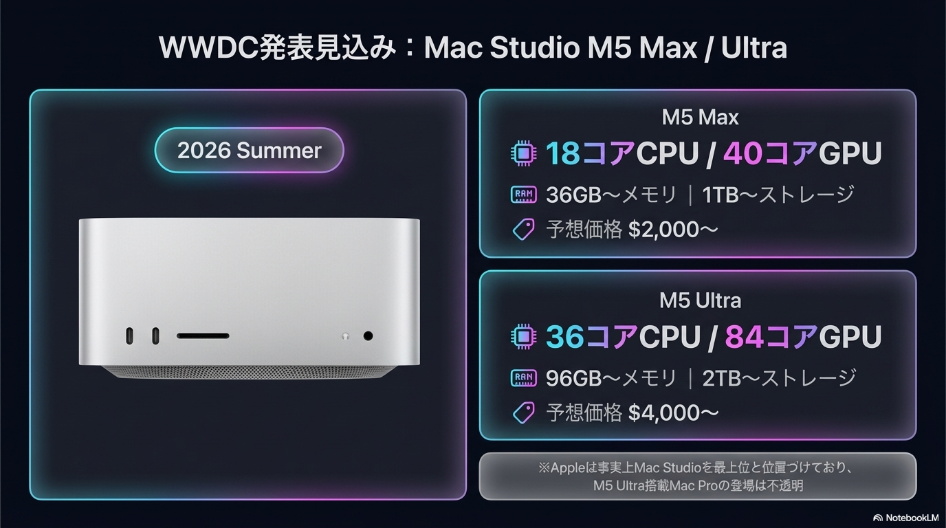 Mac Studio M5 Max M5 Ultra WWDC