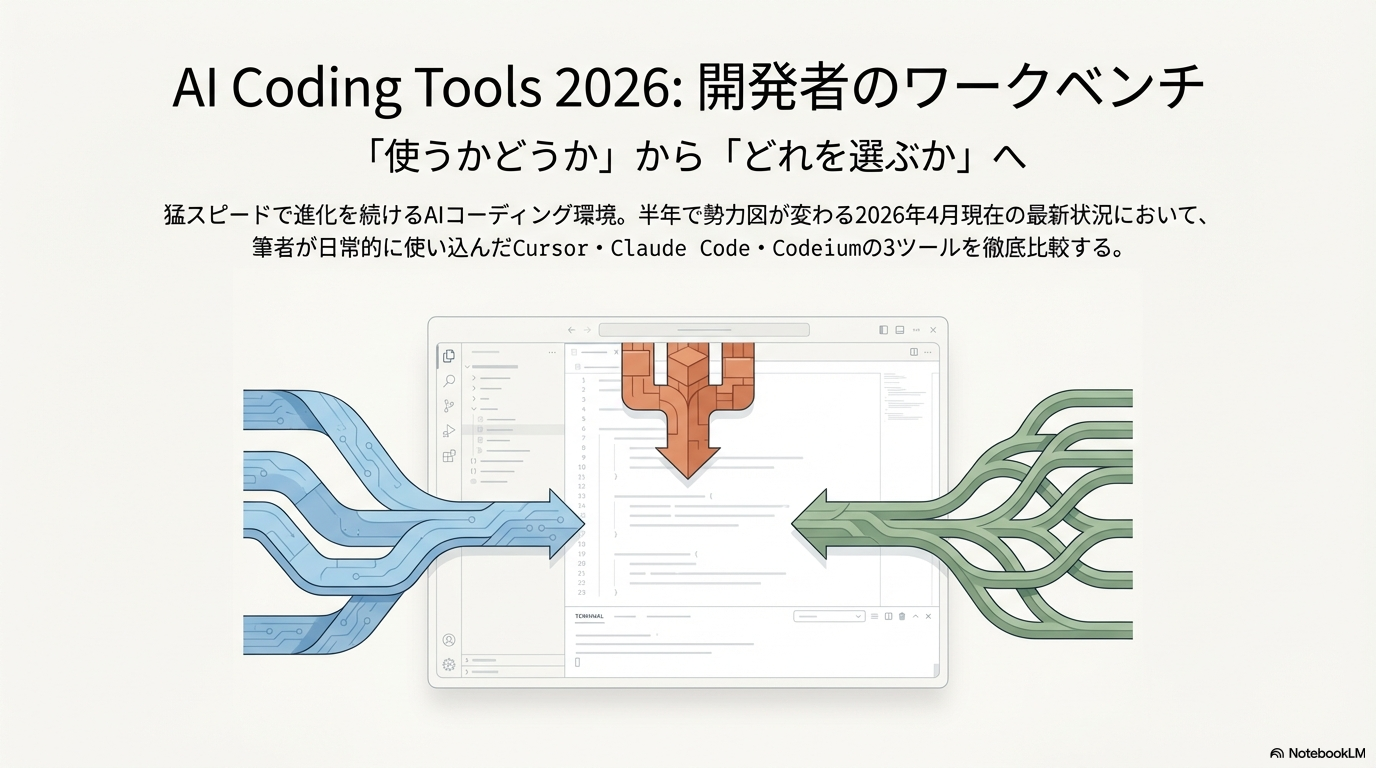 Cursor Claude Code Codeium AIコーディングツール徹底比較 2026