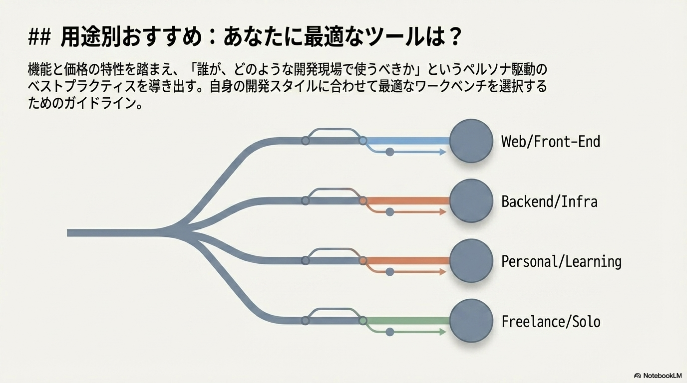AIコーディングツール 用途別おすすめ フロントエンド バックエンド