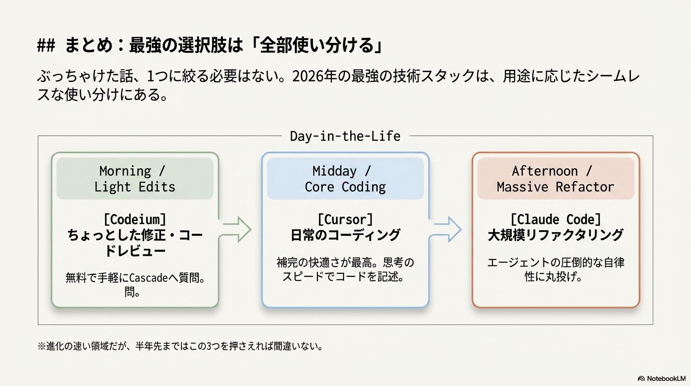 AIコーディングツール 使い分け まとめ 2026