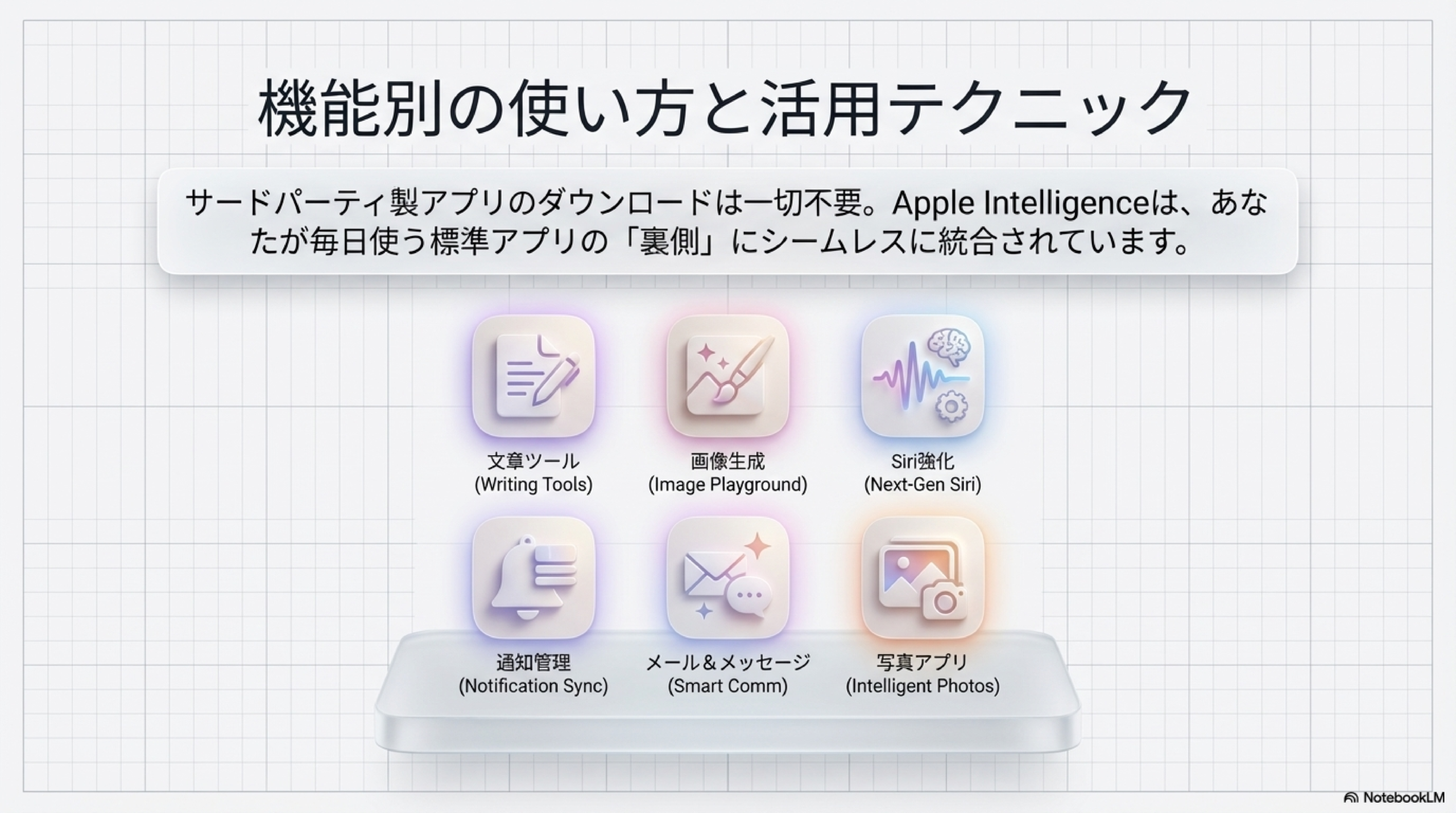 Apple Intelligence機能別使い方 Writing Tools Siri 画像生成