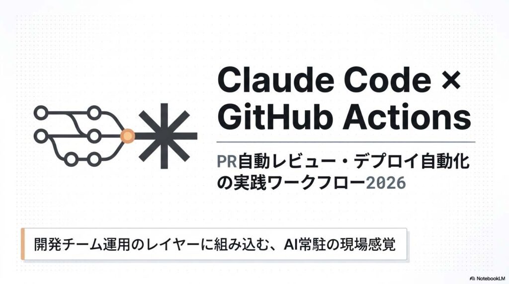 Claude CodeとGitHub Actionsを連携させてPR自動レビュー・CI修正を実現するワークフローのアイキャッチ画像
