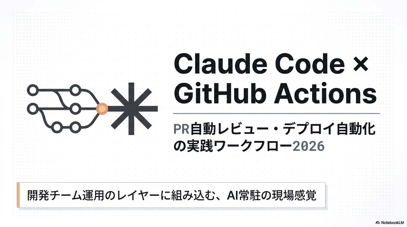 Claude CodeとGitHub Actionsを連携させてPR自動レビュー・CI修正を実現するワークフローのアイキャッチ画像