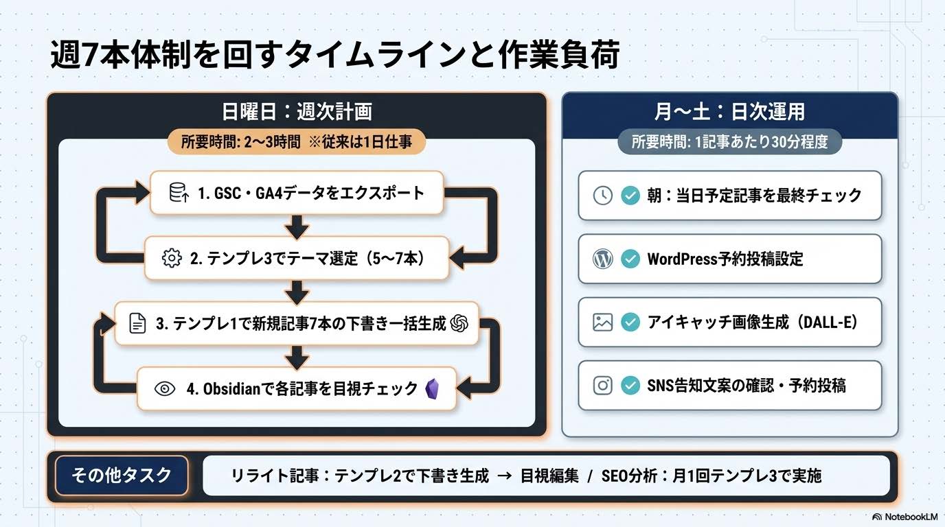 週7本ブログ運用の実際のフロー
