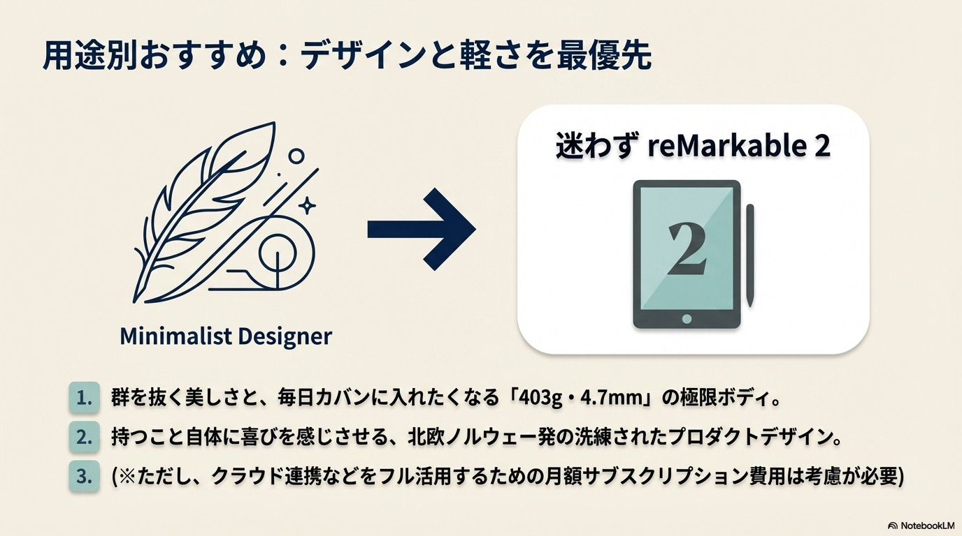 電子ペーパーノート デザイン 軽量 reMarkable