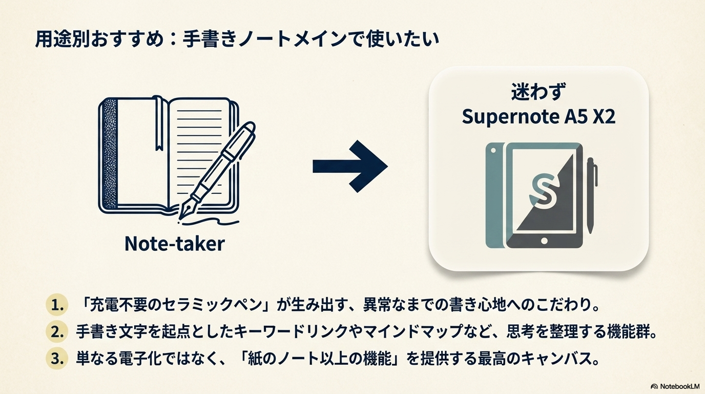 電子ペーパーノート 手書き おすすめ Supernote