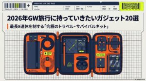 ゴールデンウィーク旅行に持っていくガジェットの整理イメージ