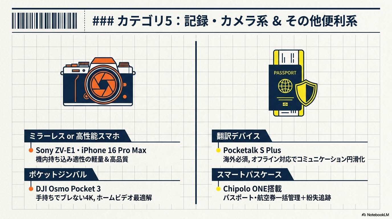 記録・カメラ系2点