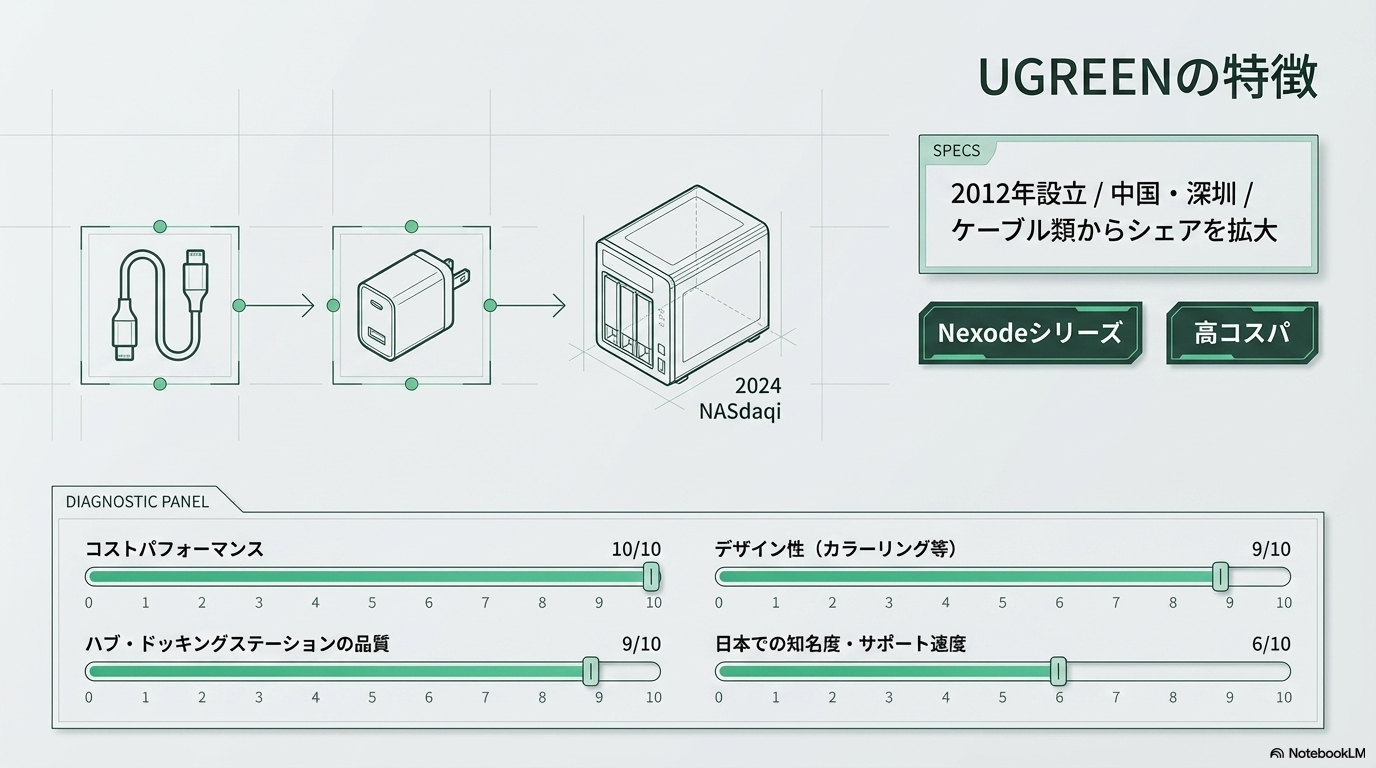 UGREEN ブランド特徴 強み コスパ Nexode