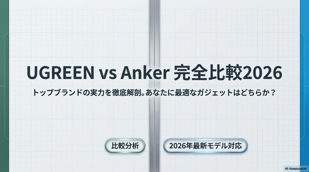 UGREEN vs Anker 充電器 ケーブル ハブ 用途別比較 2026