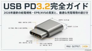 USB PD 3.2と240W EPR充電の概念図