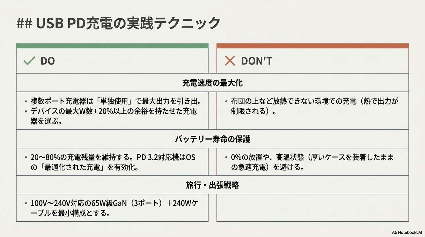 USB PD充電の3つの実践テクニック