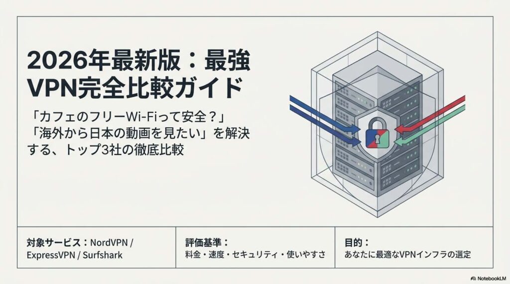 VPNおすすめ3選 徹底比較 2026年版 NordVPN ExpressVPN Surfshark