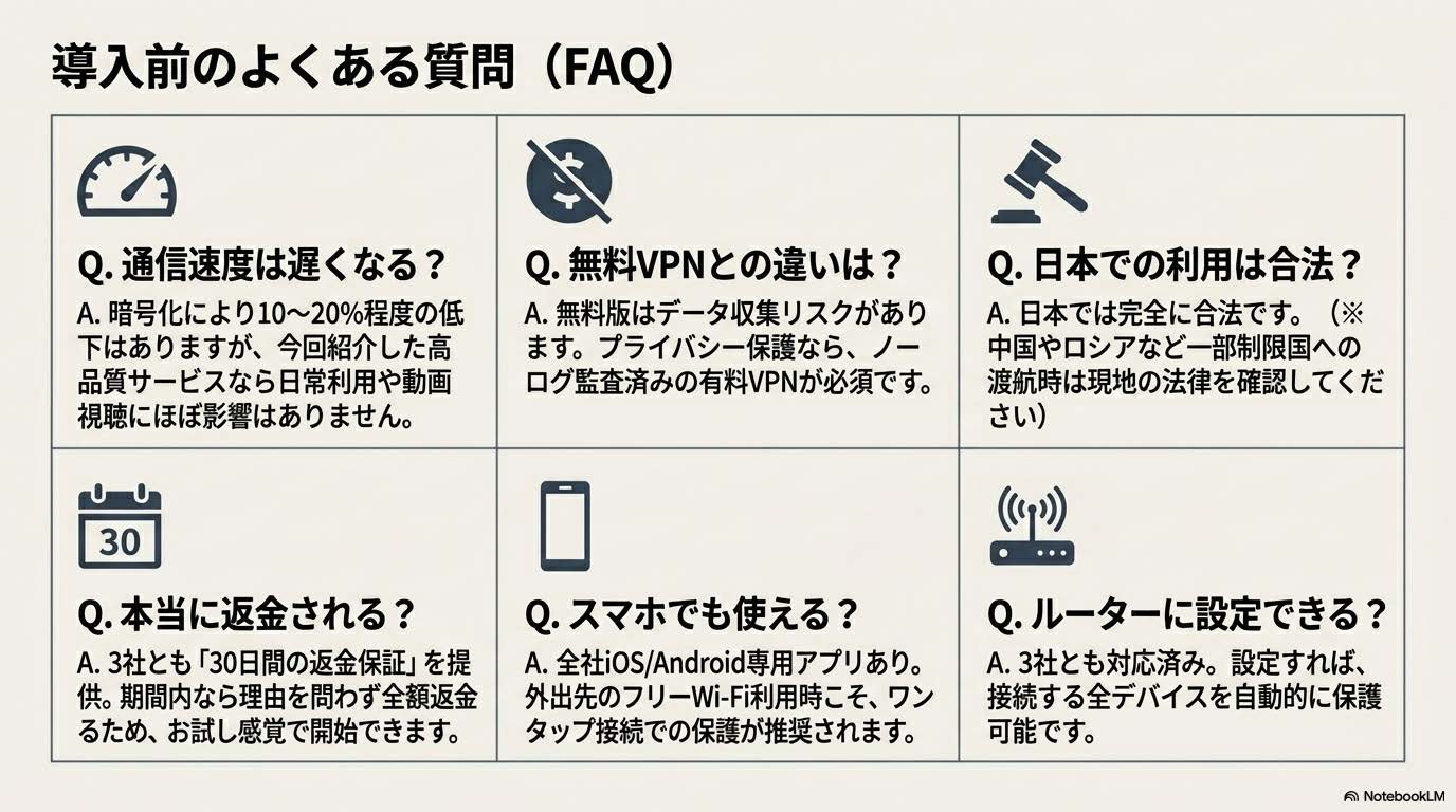 利用シーン別おすすめVPN フリーWiFi 海外出張 動画配信 リモートワーク