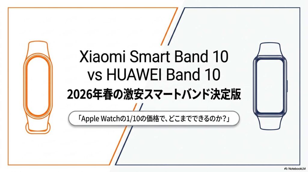 Xiaomi Smart Band 10とHUAWEI Band 10の徹底比較アイキャッチ画像