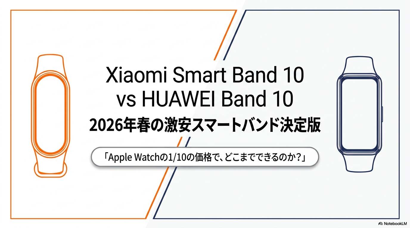 Xiaomi Smart Band 10とHUAWEI Band 10の徹底比較アイキャッチ画像