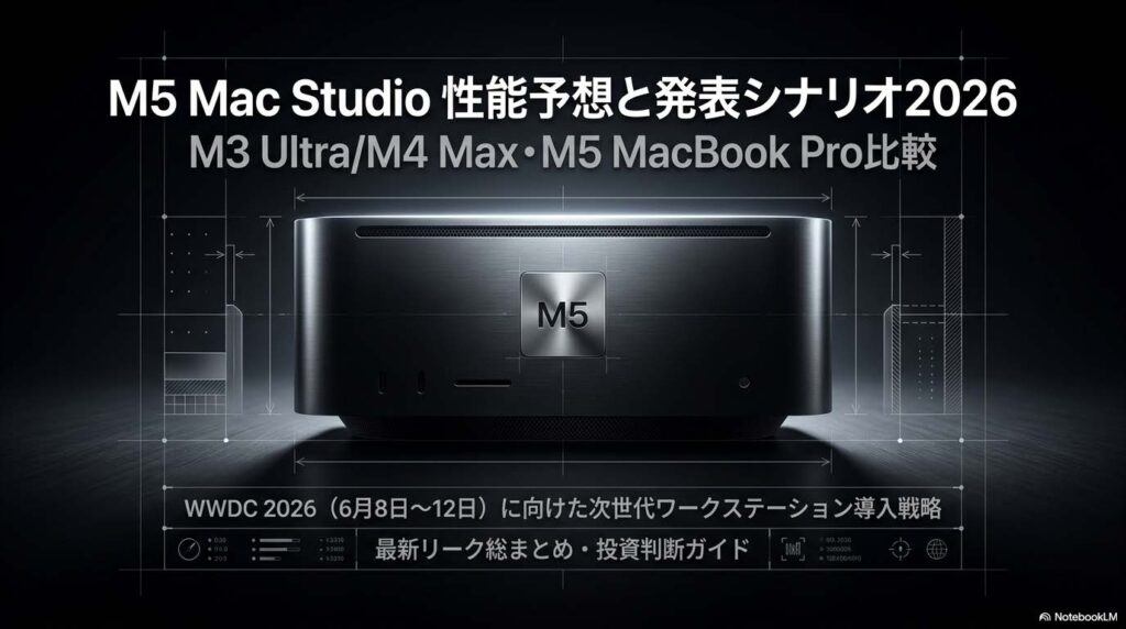 M5 Mac Studio 性能予想と発表シナリオ2026のアイキャッチ画像