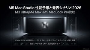 M5 Mac Studio 性能予想と発表シナリオ2026のアイキャッチ画像