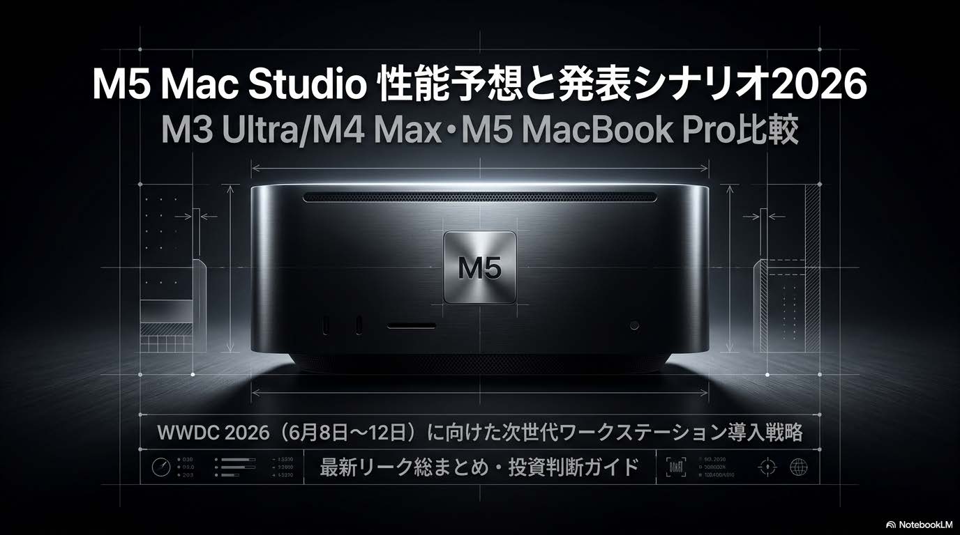 M5 Mac Studio 性能予想と発表シナリオ2026のアイキャッチ画像