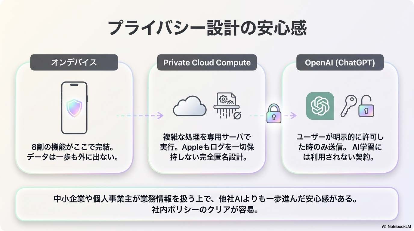 Apple Intelligenceのプライバシー設計の安心感
