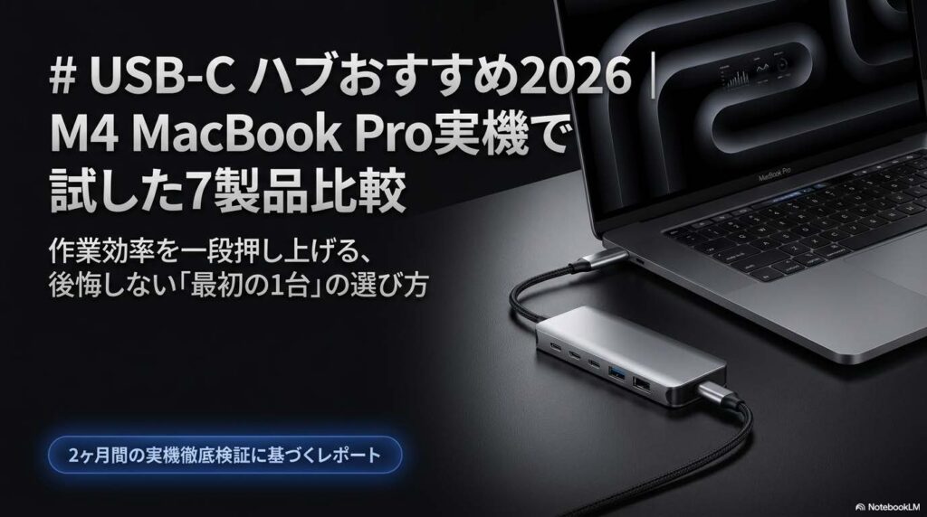 M4 MacBook Pro USB-Cハブ おすすめ2026 アイキャッチ画像