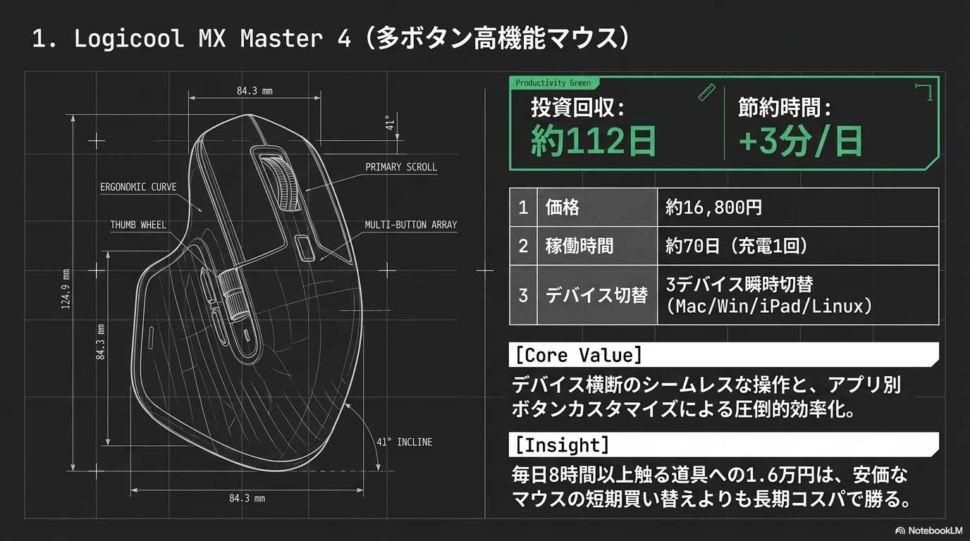 Logicool MX Master 4のレビュー