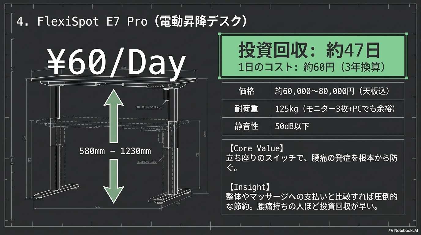 FlexiSpot E7 Proのレビュー