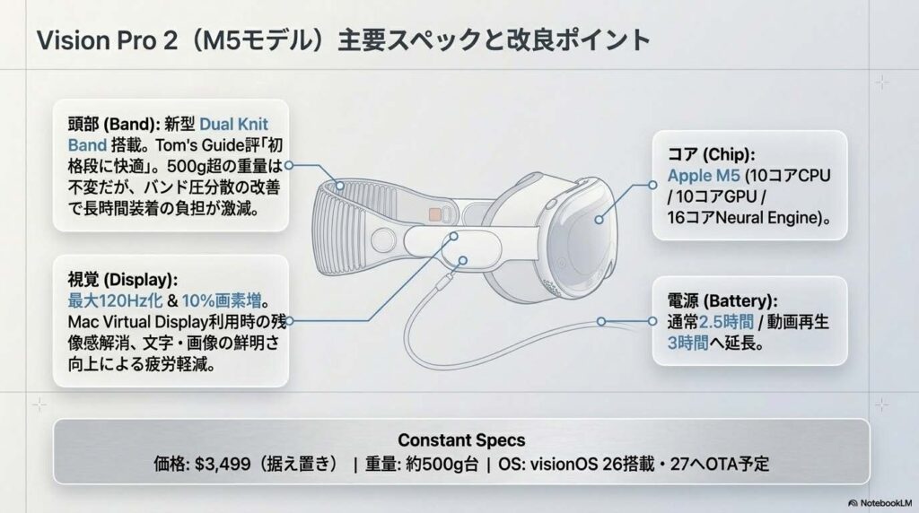 Vision 2pro Vision Pro 2 リーク10項目|発売時期・価格・新機能の最新予想2026 | WorkTypes Lab