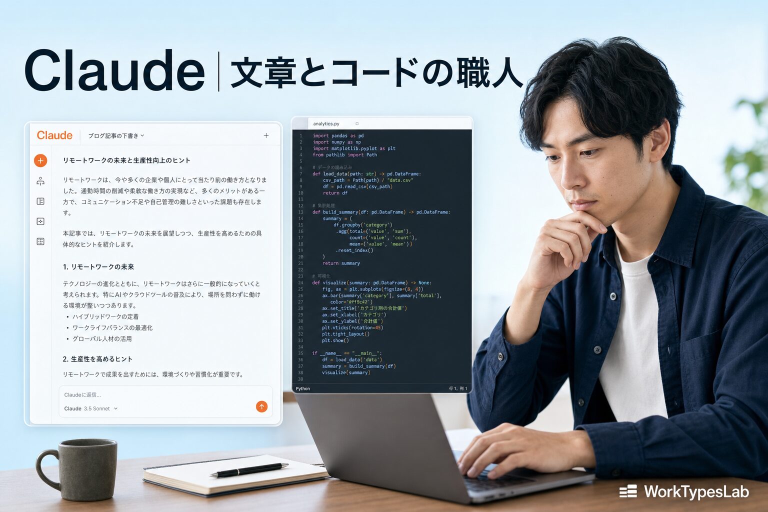 Claudeの得意分野とモデル階層図解