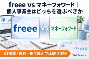 freeeとマネーフォワードの設計思想・AI自動仕訳・乗り換えの比較（個人事業主向け）