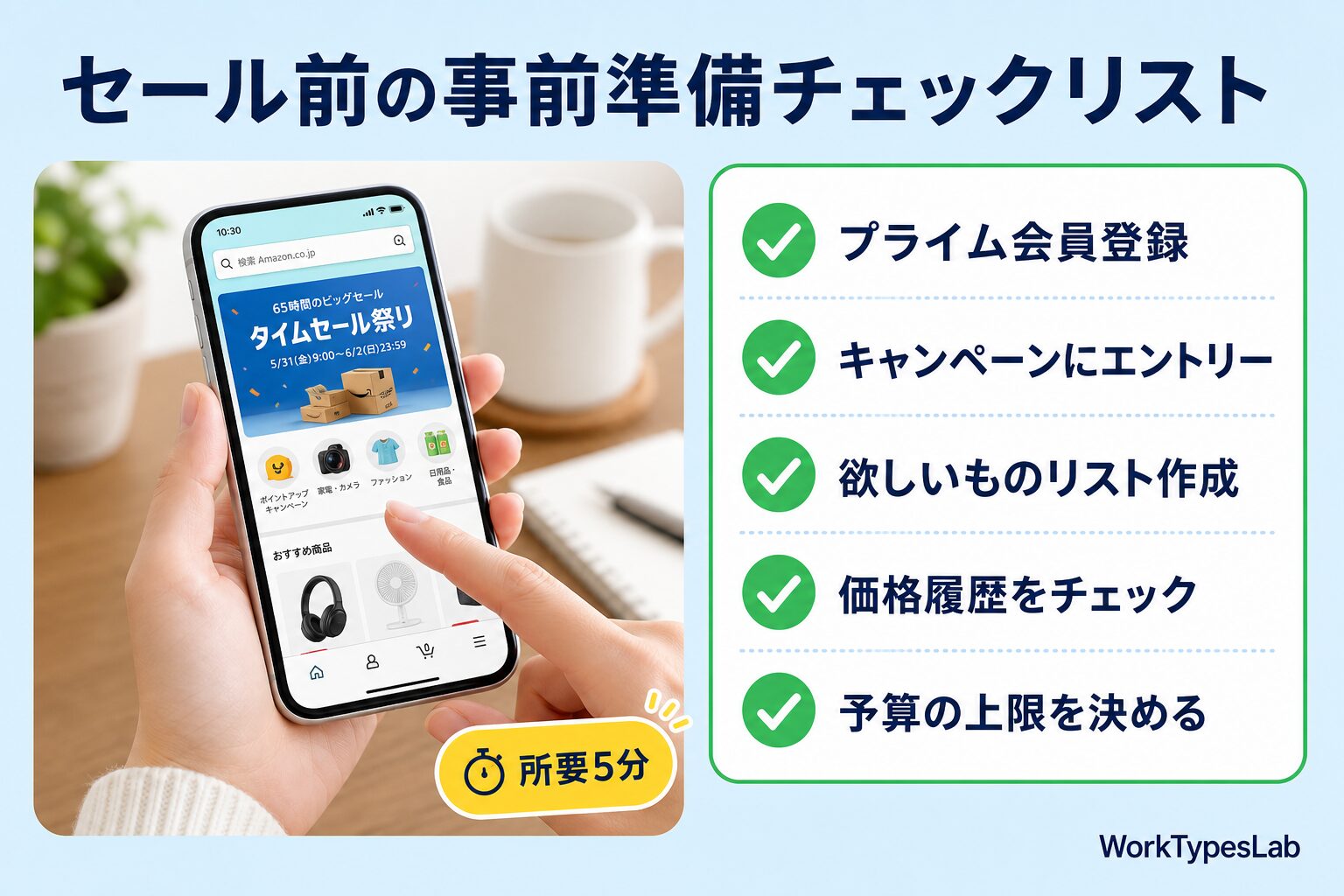 プライムデー2026セール前の事前準備チェックリスト5項目