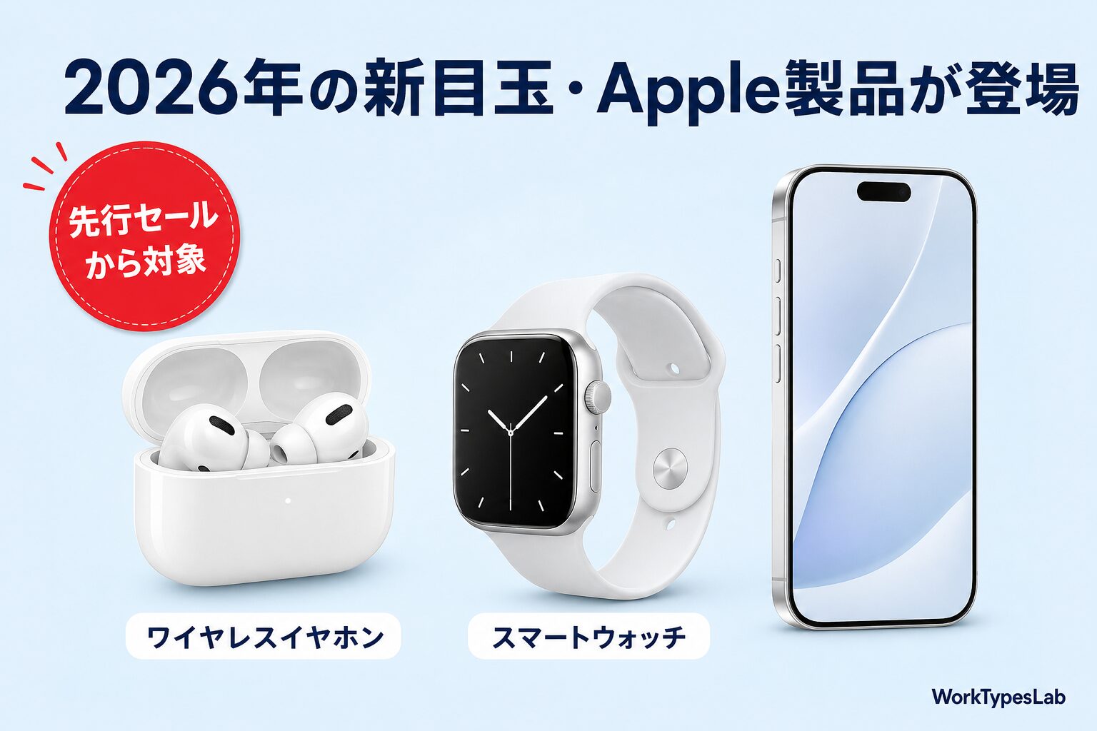 プライムデー2026の新目玉Apple製品|ワイヤレスイヤホン・スマートウォッチが先行セールから対象