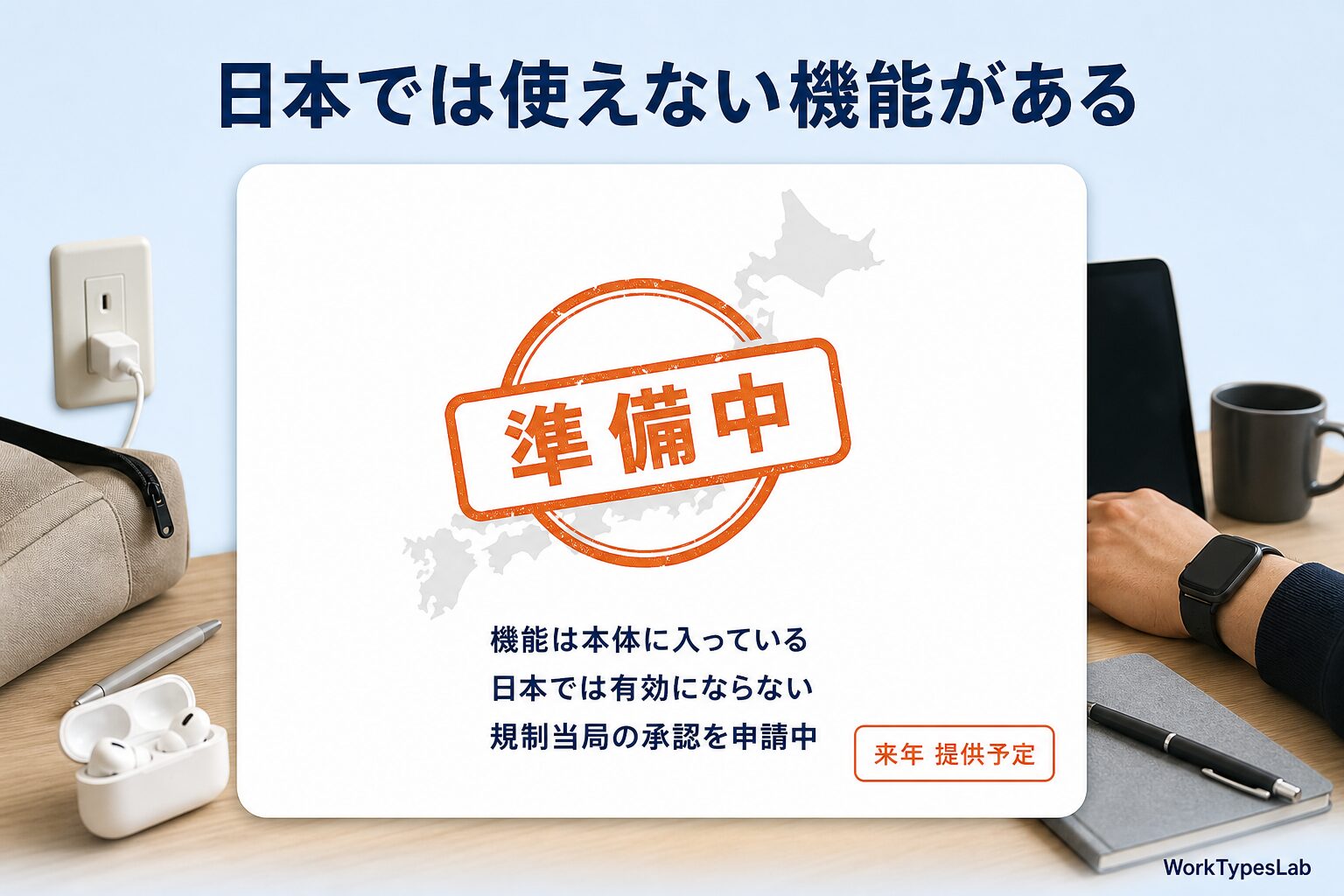 日本では高血圧パターンの通知が使えない(規制当局の承認を申請中・来年提供予定)ことを示す図