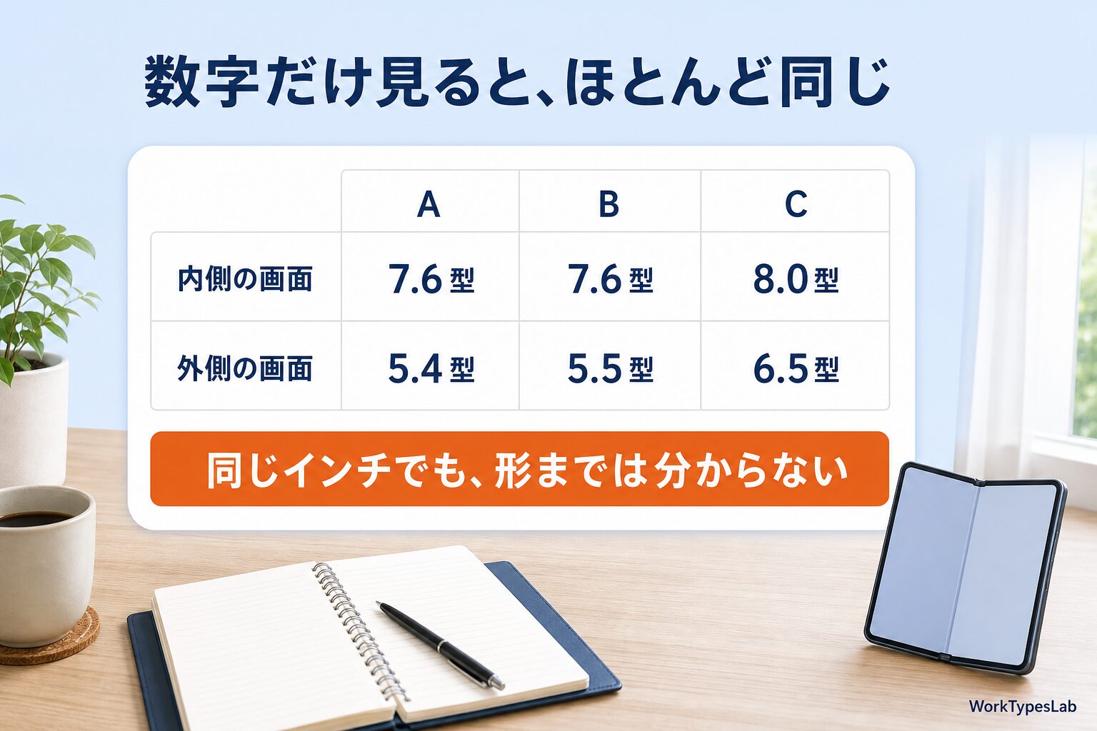 iPhone DuoとGalaxy Z Fold8のスペック比較 - 画面サイズはほぼ同じ
