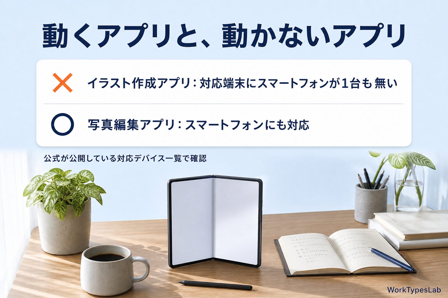 Adobe Illustratorは対応デバイスにiPhoneが含まれていない