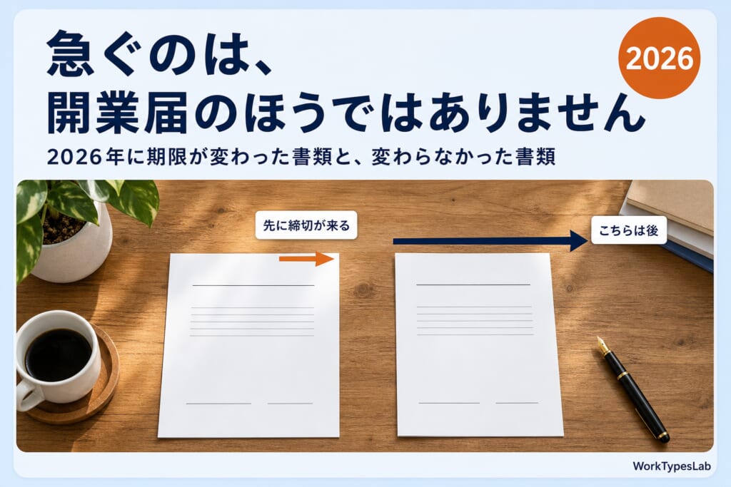 開業届と青色申告承認申請書の提出期限の違い