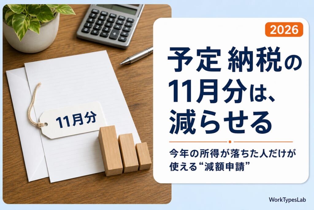 予定納税の11月分を減額申請する手続きのイメージ図